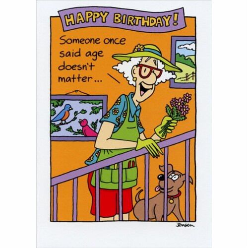 Oatmeal Studios Someone Once Said Funny / Humorous Birthday Card Perspective: front