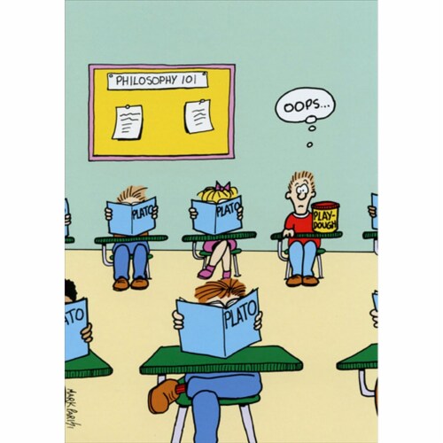 Oatmeal Studios Plato Funny / Humorous Birthday Card Perspective: front