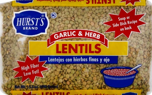 Hurst's Garlic & Herb Lentils Perspective: front