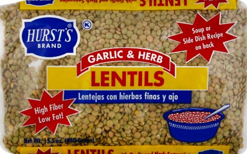 Hurst's Garlic & Herb Lentils Perspective: front