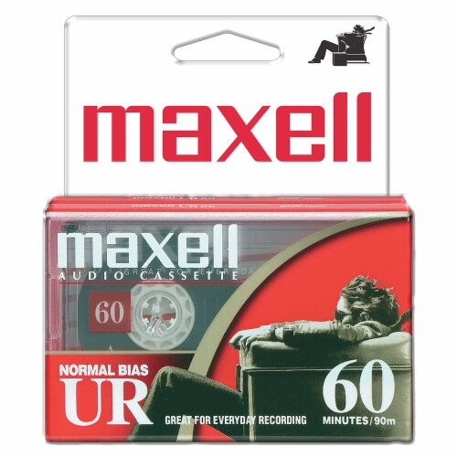 Maxell UR-60 Audio Cassette Tapes Perspective: front