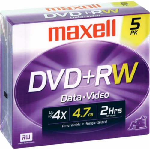 Maxell DVD+RW Discs Perspective: front