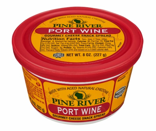 Pine River Port Wine Gourmet Cheese Snack Spread Perspective: front