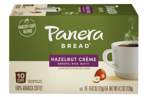 Panera Bread Hazelnut Crème Light Roast Coffee Pods Perspective: front