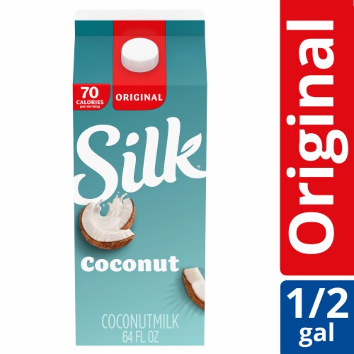 Silk Dairy Free Original Coconut Milk Half Gallon Perspective: front