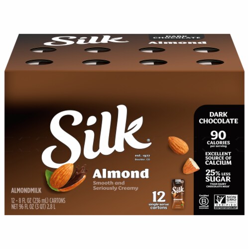 Silk® Dark Chocolate Almondmilk Perspective: front
