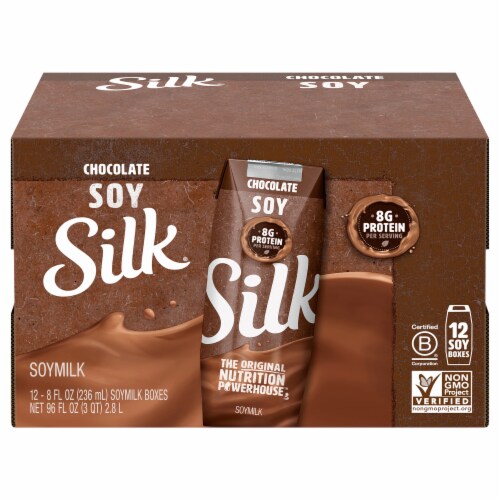 Silk® Chocolate Soymilk Boxes Perspective: front