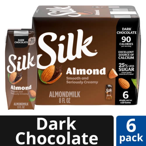 Silk® Dark Chocolate Almond Milk Perspective: front