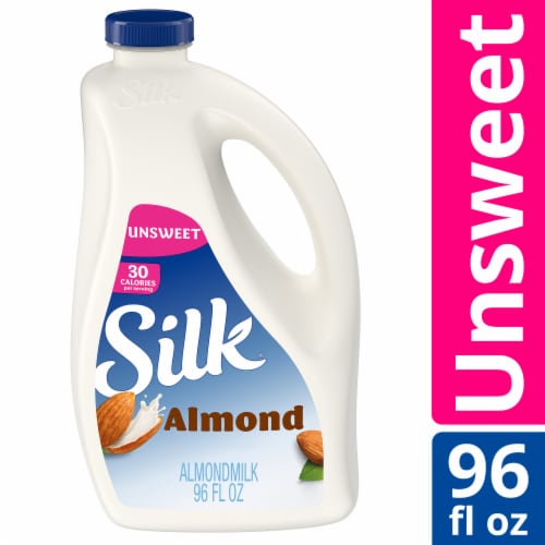 Silk Dairy Free Unsweeted Original Almond Milk Perspective: front