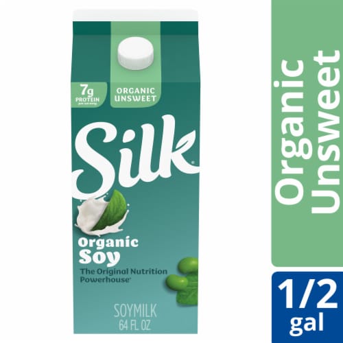 Silk Organic Unsweetened Soymilk Perspective: front
