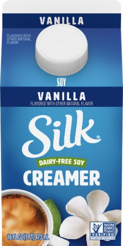 Silk French Vanilla Dairy-Free Soy Creamer Perspective: front