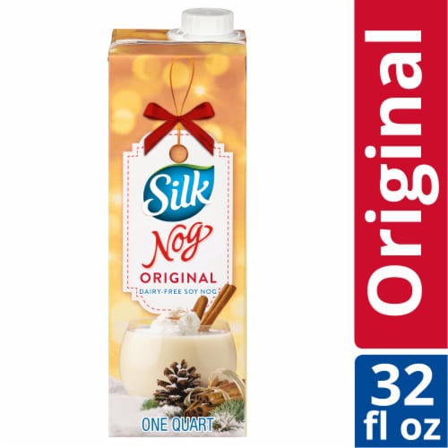 Silk Dairy Free Nog Soy Milk Quart Perspective: front