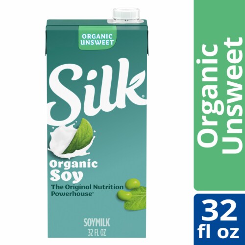 Silk Dairy Free Organic Protein Shelf Stable Soy Milk Quart Perspective: front