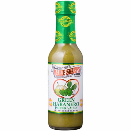 Marie Sharp's Green Nopal Habanero Pepper Hot Sauce Perspective: front