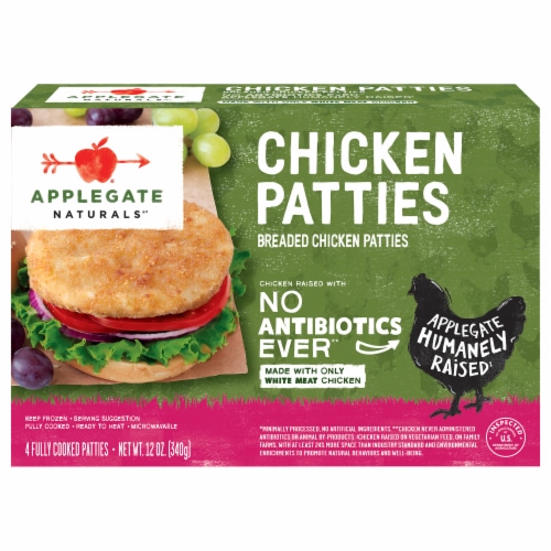 Applegate Natural Breaded Chicken Patties Perspective: front