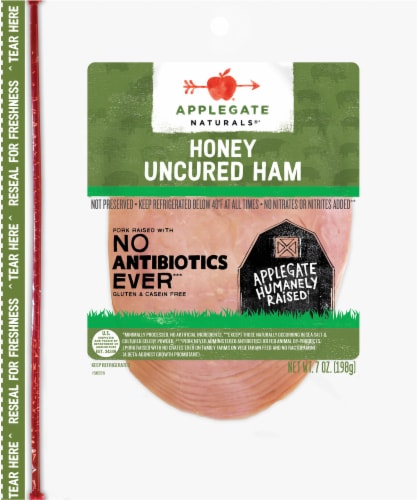 Applegate Natural Uncured Honey Ham Perspective: front