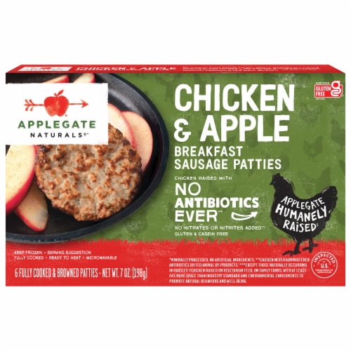 Applegate Natural Chicken & Apple Breakfast Sausage Patties, 7 oz