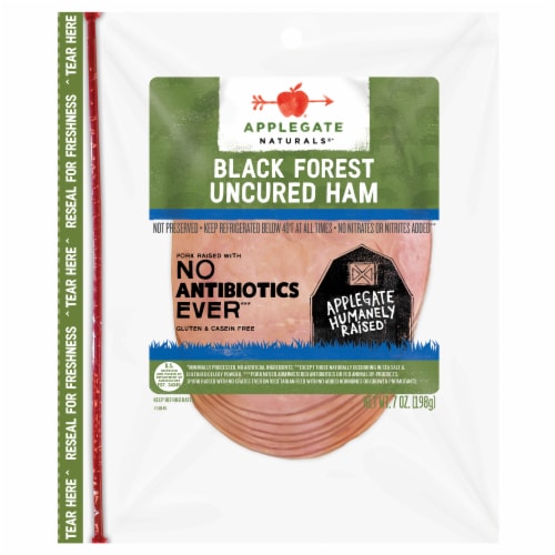 Applegate Natural Sliced Uncured Black Forest Ham Perspective: front