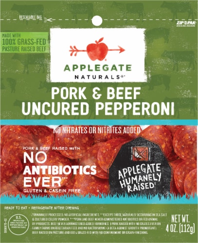 Applegate Natural Uncured Pork & Beef Pepperoni Perspective: front
