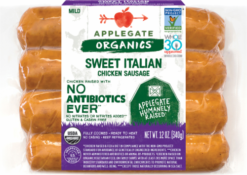 Applegate Organic Sweet Italian Chicken Sausage, 12 oz - Dillons Food ...