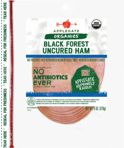 Applegate Organic Uncured Black Forest Ham Perspective: front