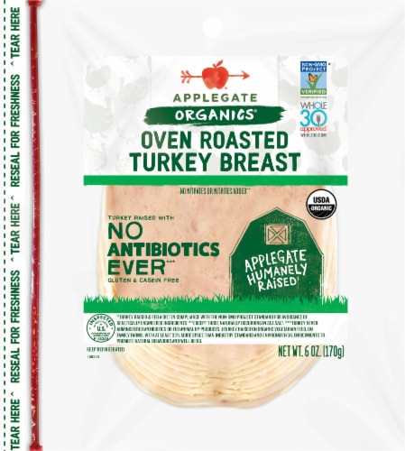 Applegate Organic Oven Roasted Turkey Breast Perspective: front