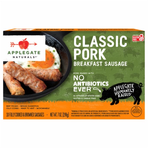 Applegate Natural Frozen Classic Pork Breakfast Sausage Perspective: front