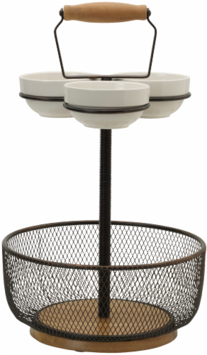 Mikasa Gourmet Basics 3-Bowl Wire Frame Server Perspective: front