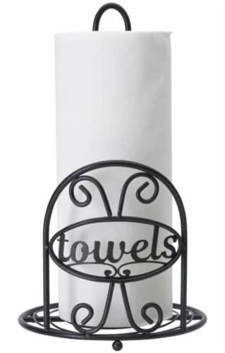 Mikasa Gourmet Basics Paper Towel Holder - Black Perspective: front