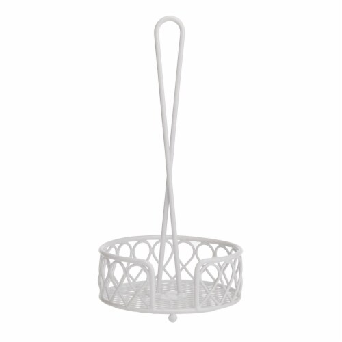 Mikasa® Victorian Loop Paper Towel Holder - White Perspective: front