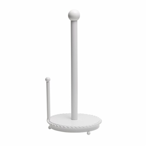 Mikasa® Gourmet Basics® Rope Paper Towel Holder - White Perspective: front