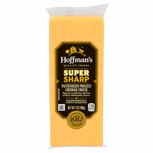 Hoffman's Super Sharp Cheddar Cheese Perspective: front