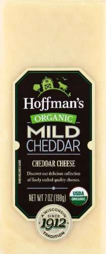 Hoffman's Organic Mild Cheddar Cheese Perspective: front