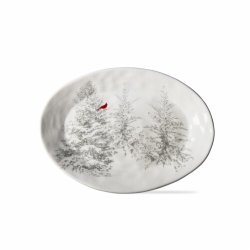 Winter Sketches Tree Dinnerware Serving Tray Platter Perspective: front