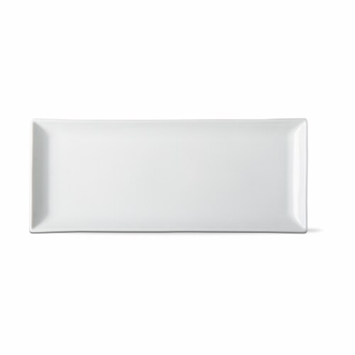 Whiteware 18In Rectangular Dinnerware Serving Tray Platter Perspective: front