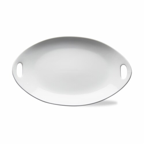 Whiteware Baguette Large Dinnerware Serving Tray Platter Perspective: front