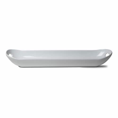Whiteware Baguette Dinnerware Serving Tray Platter Perspective: front