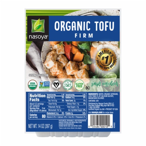 Nasoya Organic Firm Tofu Perspective: front