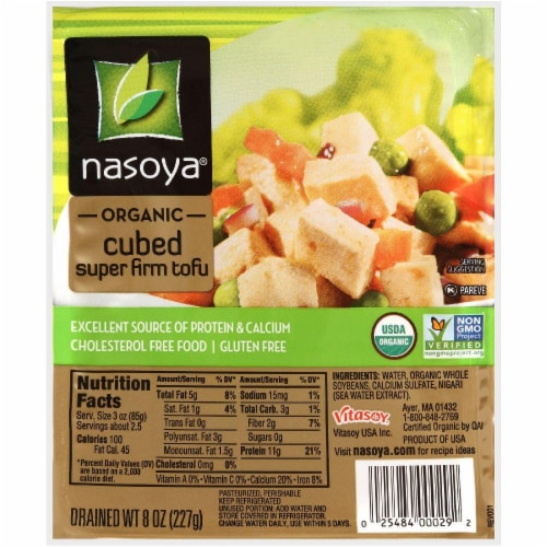Nasoya Super Firm Cubed Tofu Perspective: front