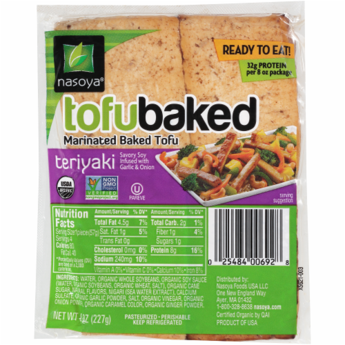 Nasoya Tofu Baked Teriyaki Perspective: front