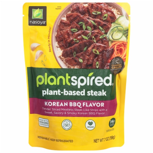 Nasoya Plant Spired Korean BBQ Flavor Plant-Based Steak 7 oz Perspective: front