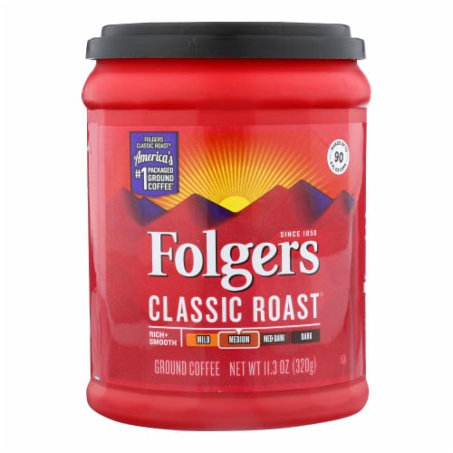 Folgers Classic Roast Medium Ground Coffee Perspective: front