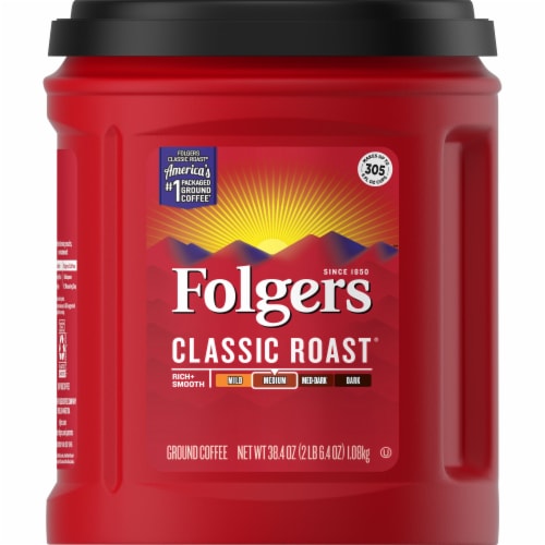 Folgers Classic Roast Medium Ground Coffee Perspective: front