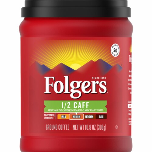 Folgers® Classic 1/2 Caff Medium Roast Ground Coffee Perspective: front