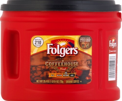 Folgers® Coffeehouse Blend Med-Dark Ground Coffee Perspective: front