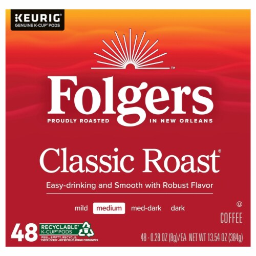 Folgers Classic Medium Roast K-Cup® Coffee Pods Perspective: front