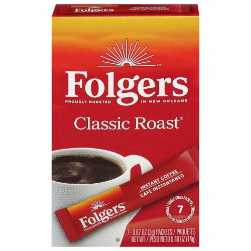 Folgers Classic Roast Instant Coffee Crystals Packets