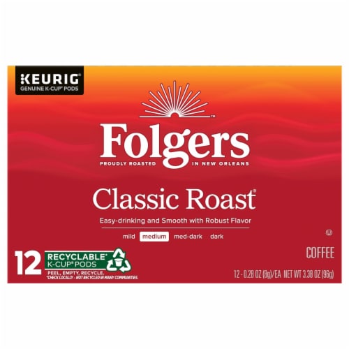 Folgers® Classic Roast® Medium Roast K-Cup Coffee Pods Perspective: front