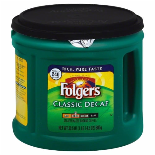 Folgers Classic Decaf Medium Roast Ground Coffee Perspective: front