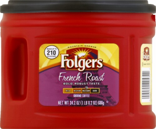 Folgers French Roast Ground Coffee Perspective: front